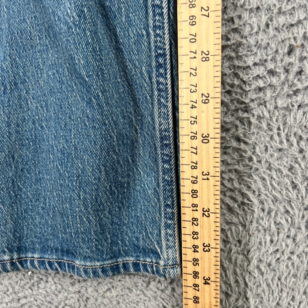 Abercrombie Fitch 90s Straight Mid Rise Jeans Womens 28 Extra Long Medium Wash - Picture 3 of 11